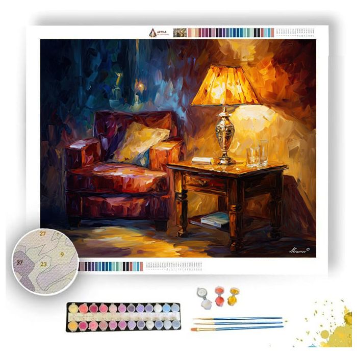 GOLDEN LAMP CORNER - Paint by Numbers Full Kit