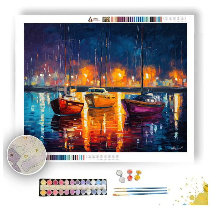 HARBOR AFTER DARK - Paint by Numbers Full Kit