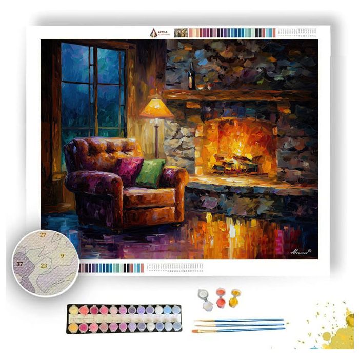 HEARTHSIDE REST - Paint by Numbers Full Kit