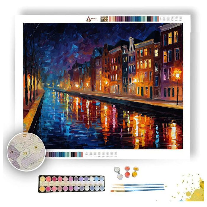 MIDNIGHT CANAL CALM - Paint by Numbers Full Kit