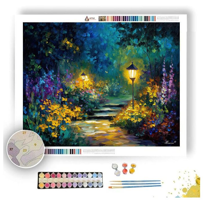 MIDNIGHT GARDEN LIGHT - Paint by Numbers Full Kit