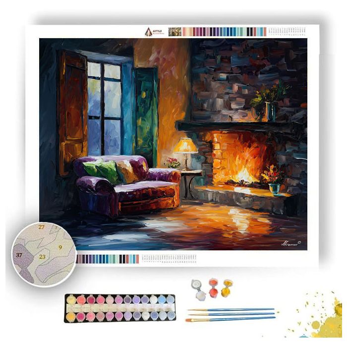 QUIET HEARTH CORNER - Paint by Numbers Full Kit
