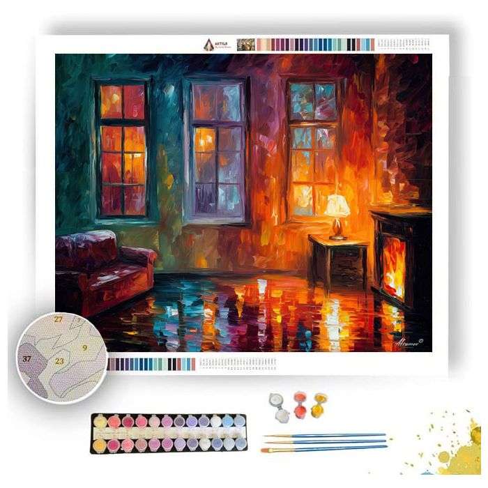 RAIN AND FIRELIGHT - Paint by Numbers Full Kit