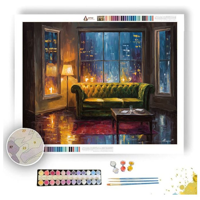 RAINY EVENING COMFORT - Paint by Numbers Full Kit