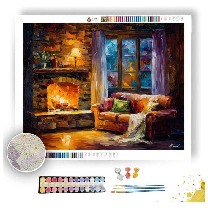 SOFT HEARTH AFTERNOON - Paint by Numbers Full Kit