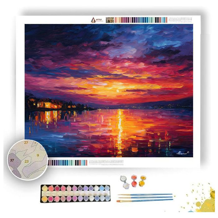 SUNSET FIRELIGHT - Paint by Numbers Full Kit