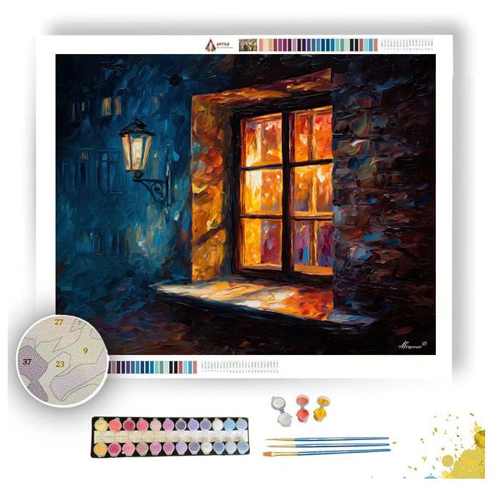 WINDOWLIGHT NIGHT - Paint by Numbers Full Kit
