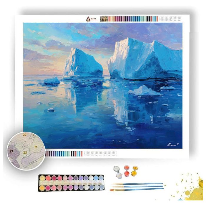 BLUE FROZEN FJORD - Paint by Numbers Full Kit