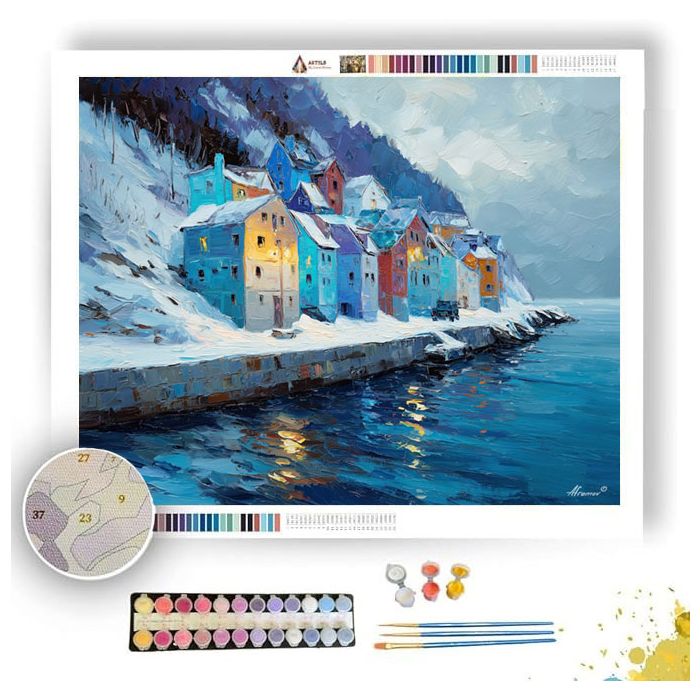 COASTAL QUIET VILLAGE - Paint by Numbers Full Kit