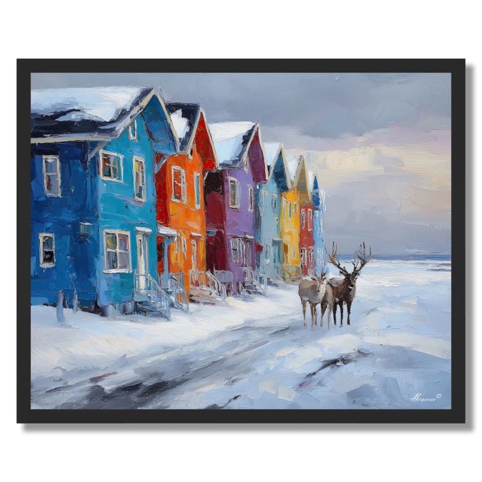 QUIET LIVING REINDEER - FRAMED