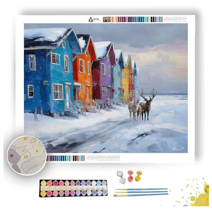 QUIET LIVING REINDEER - Paint by Numbers Full Kit