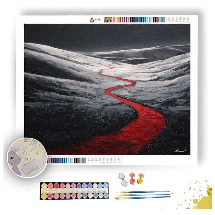 CRIMSON THREAD WAY B&W - Paint by Numbers Full Kit