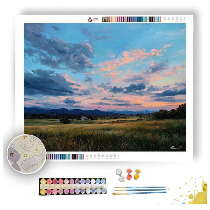 DUSK FIELD QUIET - Paint by Numbers Full Kit