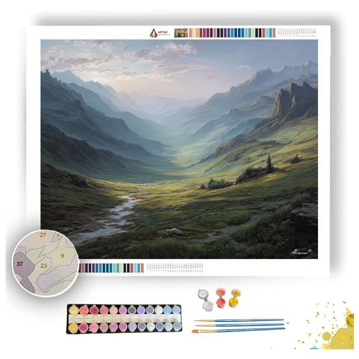 FADED LIGHT VALLEY - Paint by Numbers Full Kit