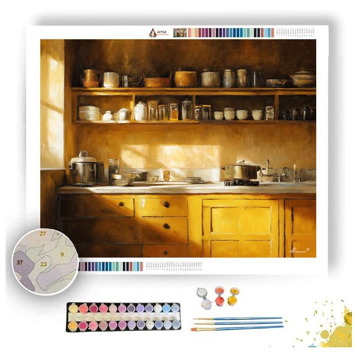 GOLDEN CUPBOARD HUSH - Paint by Numbers Full Kit