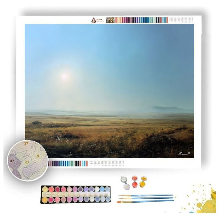 MORNING HAZE OVER PLAINS - Paint by Numbers Full Kit