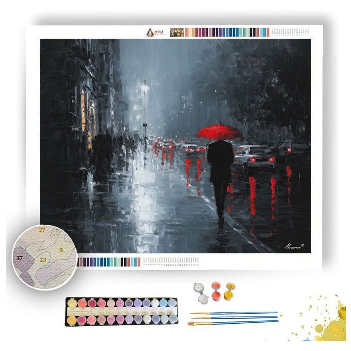 OBSIDIAN RAIN SILHOUETTE - Paint by Numbers Full Kit