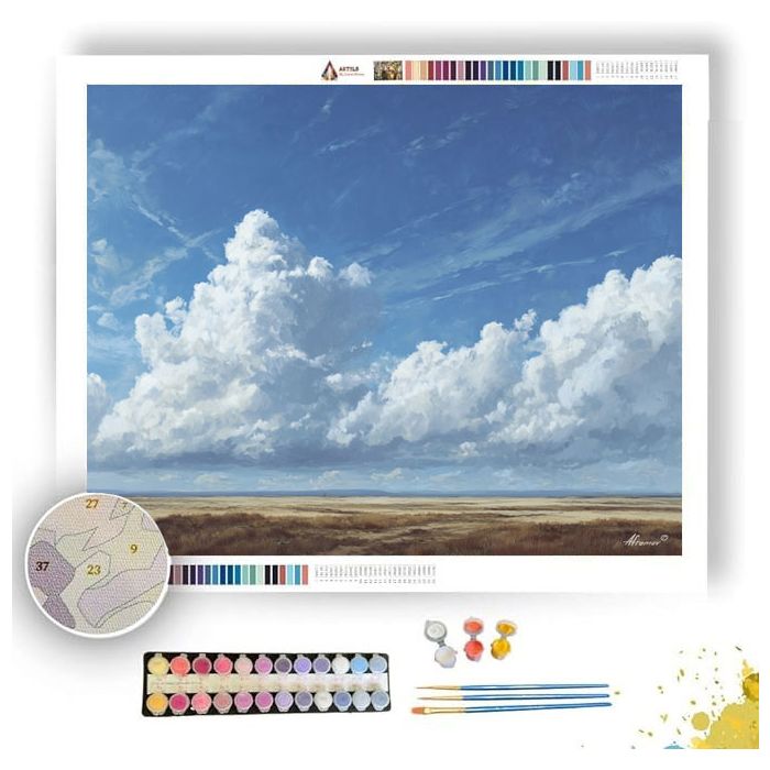 PALE SKY PLAIN - Paint by Numbers Full Kit