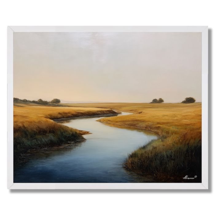 QUIET RIVER CURVE - FRAMED