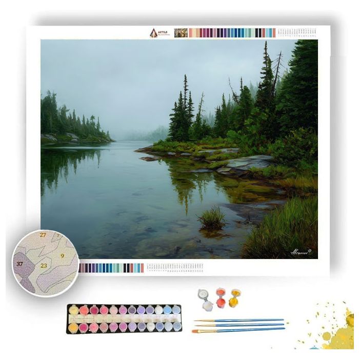 SILENT LAKE EDGE - Paint by Numbers Full Kit