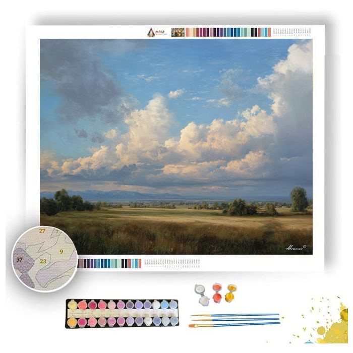 SOFT CLOUD FIELD - Paint by Numbers Full Kit
