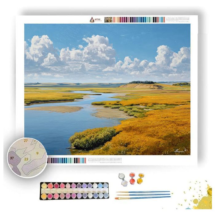 SOFT RIVER FLATS - Paint by Numbers Full Kit