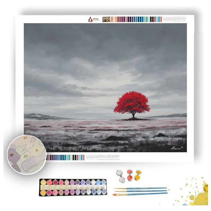 SOLITARY COLOR REMNANT B&W - Paint by Numbers Full Kit