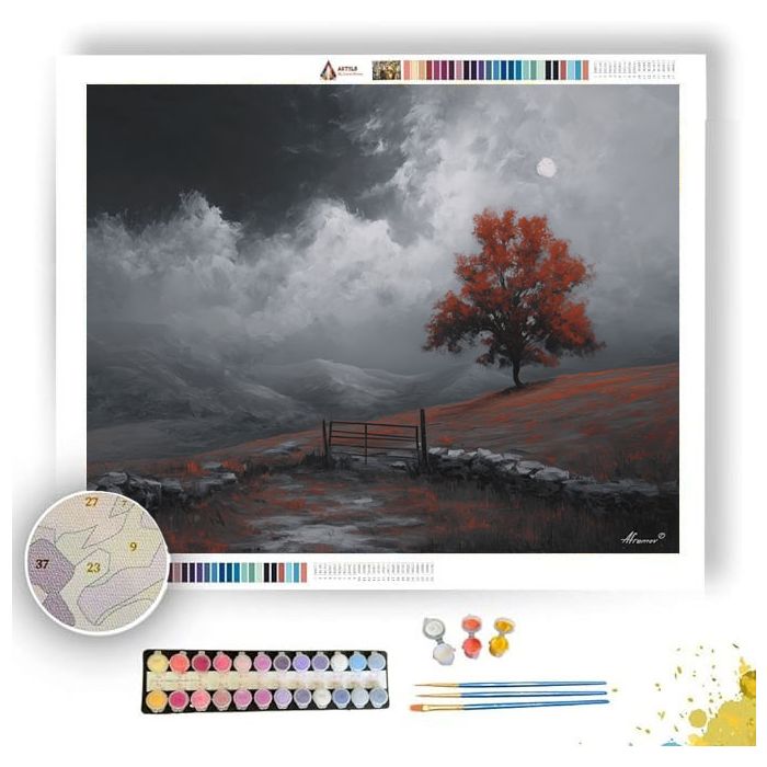 STILL WORLD WITH ONE COLOR - Paint by Numbers Full Kit