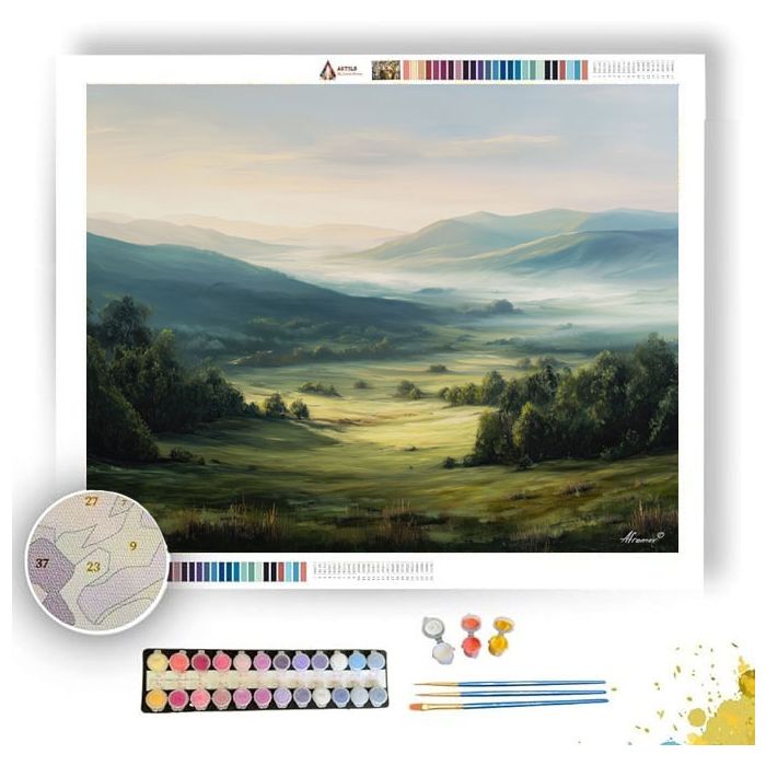 WHISPERING VALLEY STILLNESS - Paint by Numbers Full Kit