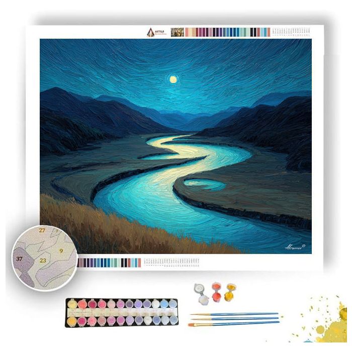 NIGHTSONG RIVER CURVE - Paint by Numbers Full Kit