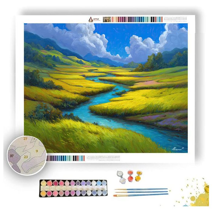 AURELIA RIVER FIELDS - Paint by Numbers Full Kit
