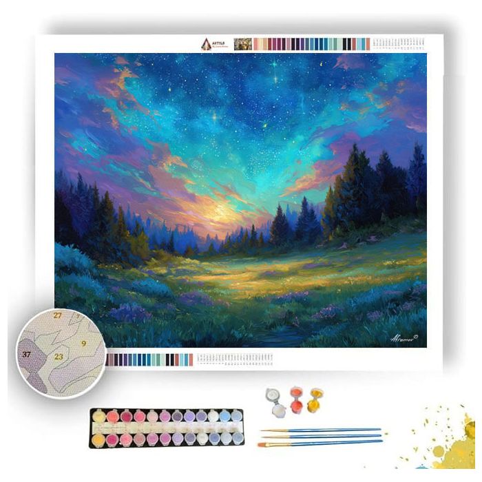 AURORA MEADOW LIGHT - Paint by Numbers Full Kit
