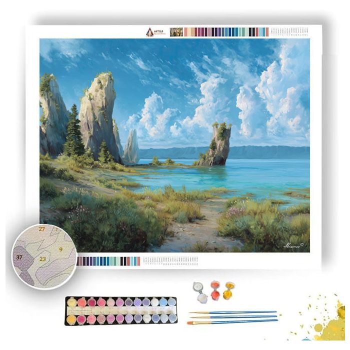BRIGHTFLOW COASTLINE - Paint by Numbers Full Kit