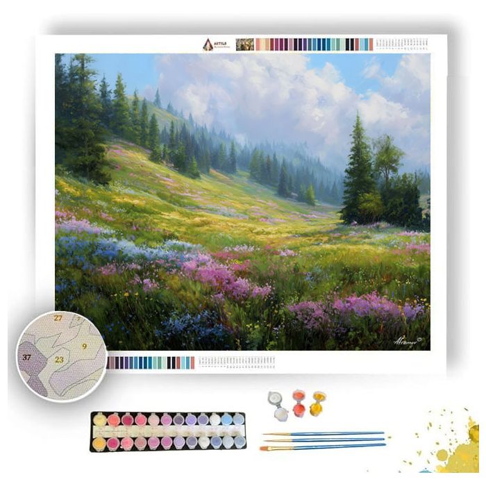 BRIGHTSKY MEADOW RIDGE - Paint by Numbers Full Kit