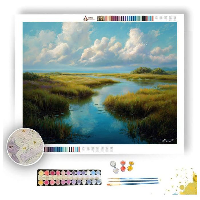 CLEAR DAY MARSHLAND - Paint by Numbers Full Kit