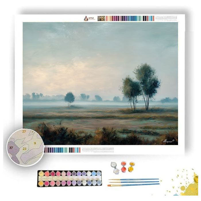 DISTANT TREES IN HAZE - Paint by Numbers Full Kit