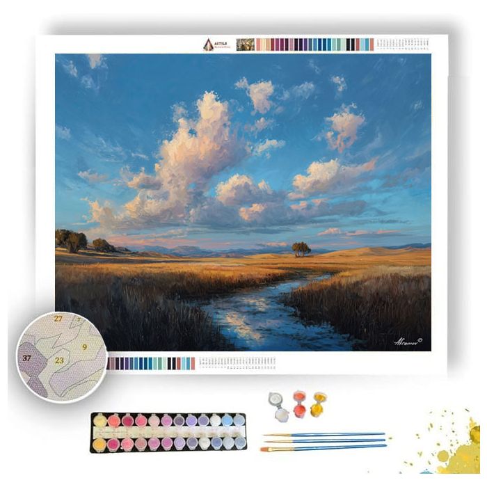 EVEN LAND EVEN SKY - Paint by Numbers Full Kit