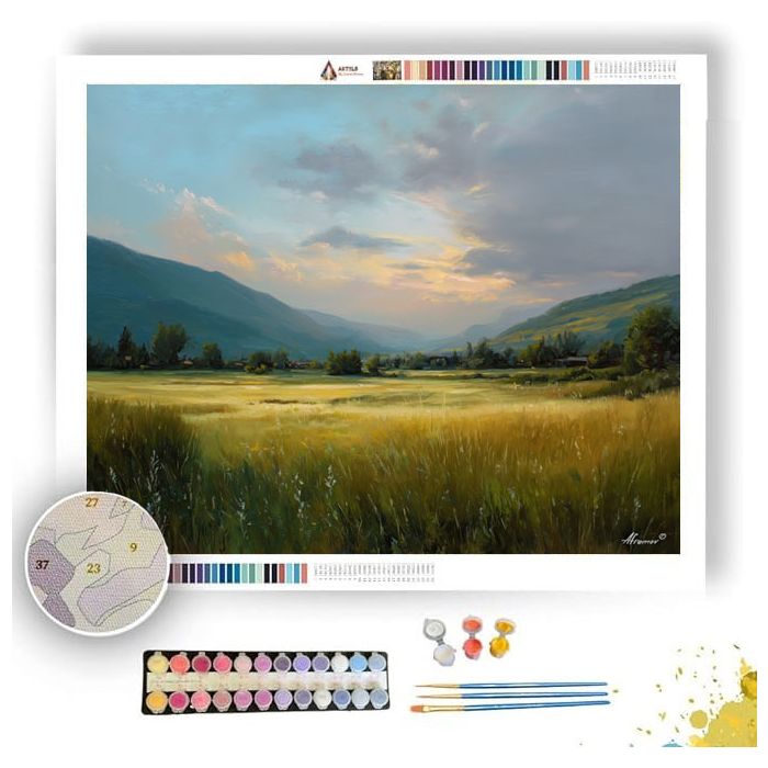EVENING LIGHT WIDE LAND - Paint by Numbers Full Kit