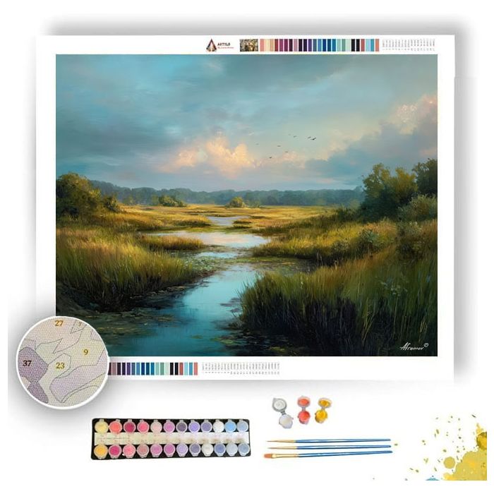 GENTLE SUN MARSH - Paint by Numbers Full Kit