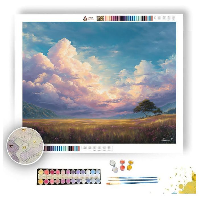 HALOED SKY MEADOW - Paint by Numbers Full Kit