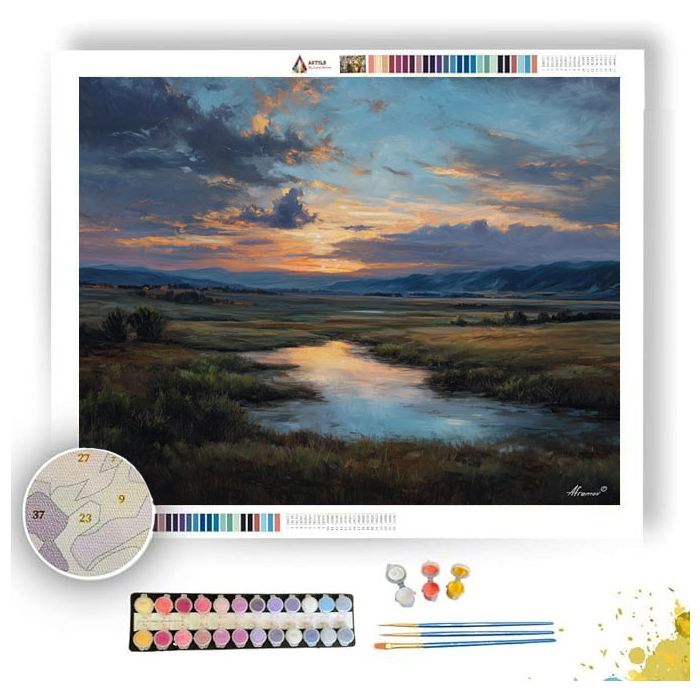 LAND AT REST EVENING - Paint by Numbers Full Kit