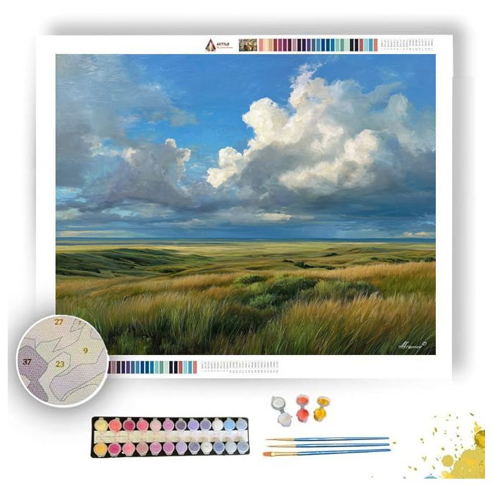 LIGHT DRIFT OVER PLAINS - Paint by Numbers Full Kit