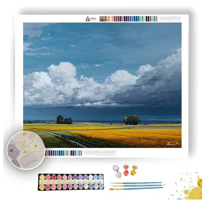 LOW CLOUD FIELD QUIET - Paint by Numbers Full Kit
