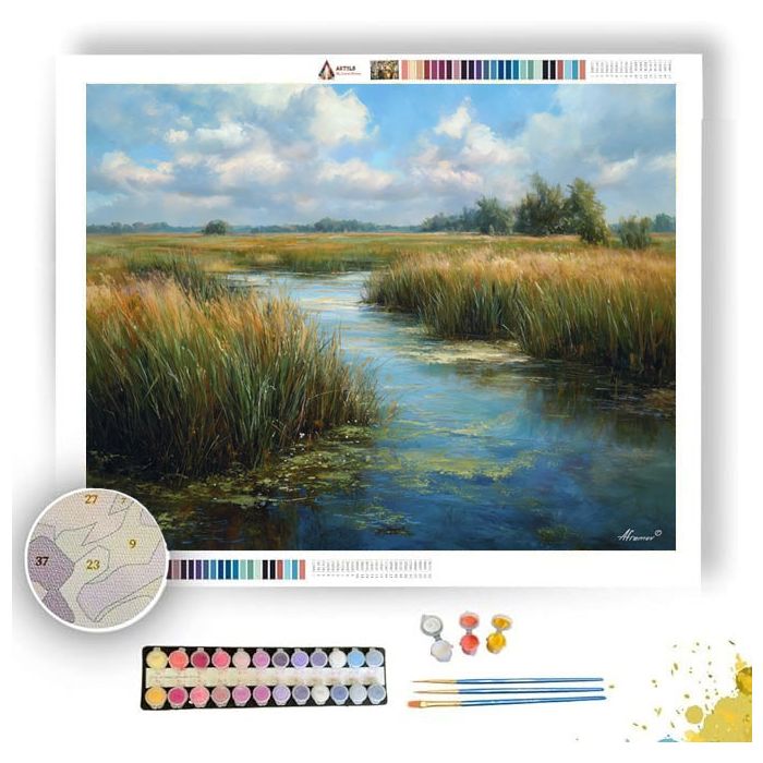 LOW MARSH QUIET WATER - Paint by Numbers Full Kit