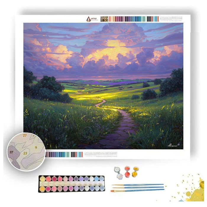 LUMINOUS FIELD PATH - Paint by Numbers Full Kit