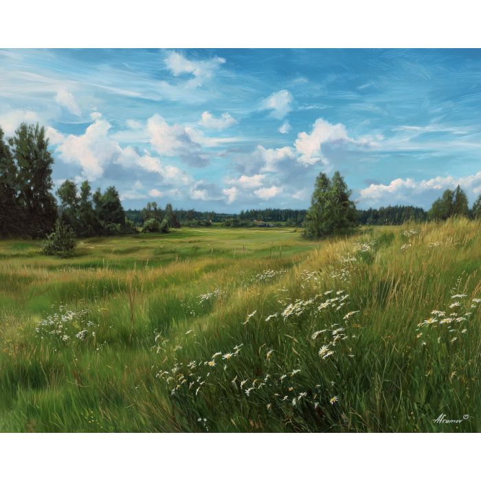 MEADOW WITHOUT WIND - Paint by Numbers Full Kit