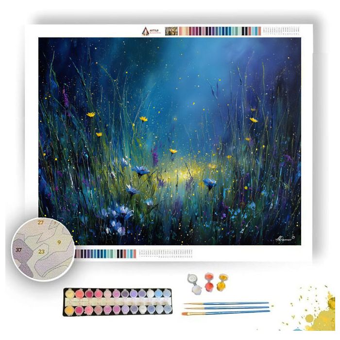 MIDNIGHT MEADOW AURA - Paint by Numbers Full Kit