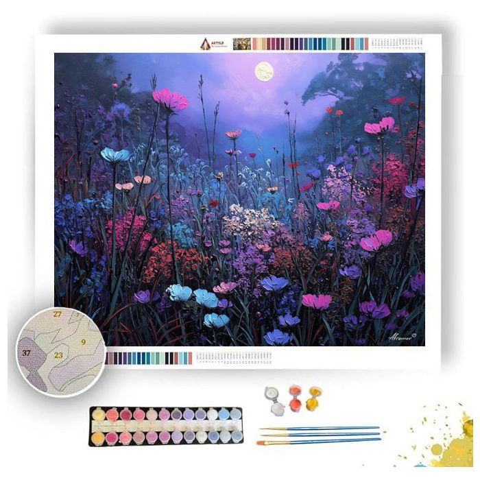MOONBLOOM MEADOW - Paint by Numbers Full Kit