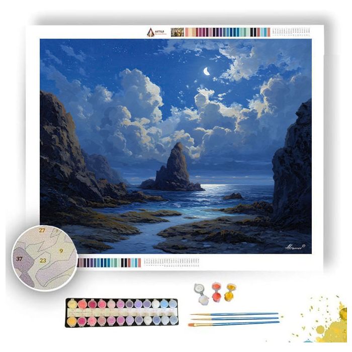 MOONQUIET COASTLINE - Paint by Numbers Full Kit