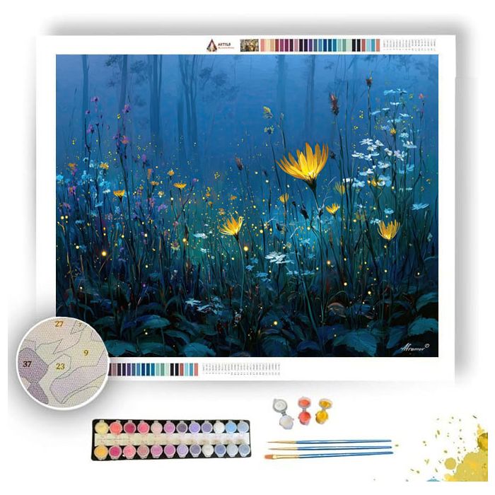 NOCTURNE MEADOW GLOW - Paint by Numbers Full Kit